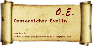 Oestereicher Evelin névjegykártya